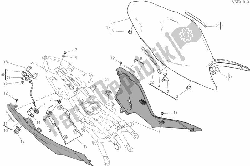 Wszystkie części do Siedzenie Ducati Supersport USA 937 2019